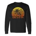 Vintage Retro Beach Vacation Destin Fl Florida Sunset Florida & Merchandise Long Sleeve T-Shirt T-Shirt Gifts ideas