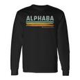 Vintage Stripes Alphaba Ms Long Sleeve T-Shirt Gifts ideas