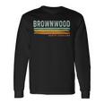 Vintage Stripes Brownwood Nc Long Sleeve T-Shirt Gifts ideas