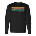 Vintage Sunset Stripes Alder Creek New York Long Sleeve T-Shirt Gifts ideas