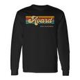 Vintage Sunset Stripes Avard Oklahoma Long Sleeve T-Shirt Gifts ideas