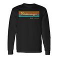 Vintage Sunset Stripes Chittenango New York Long Sleeve T-Shirt Gifts ideas