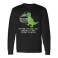 Volleyball T-Rex Volleyball Player Long Sleeve T-Shirt Gifts ideas