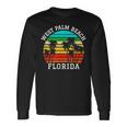 West Palm Beach Florida Retro Sunset Palm Trees Long Sleeve T-Shirt Gifts ideas