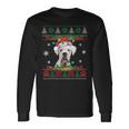 White Boxer Christmas Santa Ugly Sweater Dog Lover Xmas Long Sleeve T-Shirt Gifts ideas
