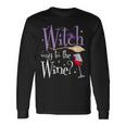Witch Way To The Wine Halloween Drinking For Wiccan Witches Long Sleeve T-Shirt Gifts ideas