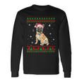 Xmas Ugly Sweater Christmas Lights French Bulldog Dog Lover Long Sleeve T-Shirt Gifts ideas
