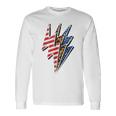 America Leopard Cheetah Lightning Bolt 4Th Of July Patriotic Long Sleeve T-Shirt Gifts ideas
