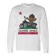 California Republic Flag Bear Biker Motorcycle Long Sleeve T-Shirt T-Shirt Gifts ideas