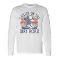 Chillin On The Dirt Road Cowboy Hat Country Music Long Sleeve T-Shirt Gifts ideas
