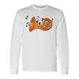 French Horn Cartoon With Musical Notes Long Sleeve T-Shirt T-Shirt Gifts ideas