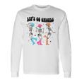 Let's Go Ghouls Halloween Western Spooky Skeletons Dancing Long Sleeve T-Shirt Gifts ideas