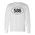Michigan Area Code 586 Oval State Pride Long Sleeve T-Shirt Gifts ideas