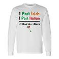 Part Irish Part Italian Ancestry Math Meme Heritage Long Sleeve T-Shirt T-Shirt Gifts ideas