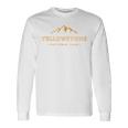Retro Mountain Yellowstone National Park Hiking Souvenir Long Sleeve T-Shirt Gifts ideas