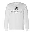 Richardson Clan Scottish Name Scotland Heraldry Long Sleeve T-Shirt T-Shirt Gifts ideas