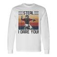 Steal I Dare You Catcher Vintage Baseball Player Lover Baseball Long Sleeve T-Shirt T-Shirt Gifts ideas