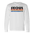 Vintage 70S 80S Style Seoul South Korea Long Sleeve T-Shirt Gifts ideas