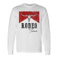 Vintage Bull Skull Western Life Country Rodeo Time Long Sleeve T-Shirt Gifts ideas