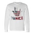 Vintage Merica Rock Sign 4Th Of July Usa Flag Patriotic Long Sleeve T-Shirt T-Shirt Gifts ideas