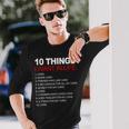 10 Things I Want In My Life Cars And More Cars Long Sleeve T-Shirt Gifts for Him