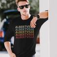 Albertville Alabama Albertville Al Retro Vintage Text Long Sleeve T-Shirt Gifts for Him