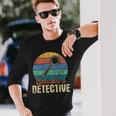 Basically A Detective Retro Investigator Inspector Spying Long Sleeve T-Shirt Gifts for Him