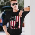 Animal Lover Vintage American Flag 4Th Of July Chinchilla Long Sleeve T-Shirt Gifts for Him