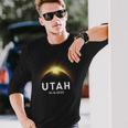 Annular Solar Eclipse October 14 2023 Utah Souvenir Long Sleeve T-Shirt Gifts for Him