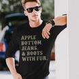 Apple Bottom Jeans And Boots With Fur Long Sleeve T-Shirt Gifts for Him