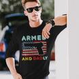 Armed And Dadly Deadly Father For Fathers Day Long Sleeve T-Shirt Gifts for Him