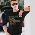 Awesome Since September 1983 40Th Birthday 40 Year Old Long Sleeve T-Shirt Gifts for Him