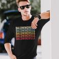 Baldwinsville New York Baldwinsville Ny Retro Vintage Text Long Sleeve T-Shirt Gifts for Him