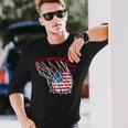 Basketball 4Th Of July American Flag Patriotic Boys Usa Long Sleeve T-Shirt T-Shirt Gifts for Him