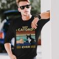 Best Cat Dad Ever Vintage Retro Cat Fathers Day Long Sleeve T-Shirt T-Shirt Gifts for Him