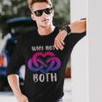 Bi Polyamory Polyamory Symbol Bisexual Colors Bi Pride Long Sleeve T-Shirt Gifts for Him