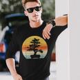 Bonsai Tree Vintage Japanese Bonsai Tree Sun Long Sleeve T-Shirt Gifts for Him