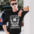 Boxing Never Underestimate An Old Man With Boxing Gloves Long Sleeve T-Shirt Gifts for Him