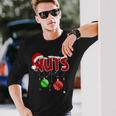 Christmas Matching Couple Chest Nuts Chestnuts Long Sleeve T-Shirt Gifts for Him