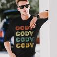 Cody Personalized Retro Vintage For Cody Long Sleeve T-Shirt Gifts for Him