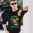 Cozumel Mexico Tropical Sunset Beach Souvenir Vacation Long Sleeve T-Shirt Gifts for Him