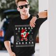Dabbing Santa Santa Ugly Christmas Sweater Long Sleeve T-Shirt Gifts for Him