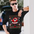 Dabbing Through The Snow Santa Ugly Christmas Sweater Long Sleeve T-Shirt Gifts for Him