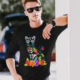 Dia De Los Muertos Cat Day Of The Dead Halloween Long Sleeve Gifts for Him