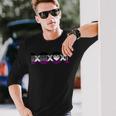 Dna Heart Lgbt Gay Pride Flag Month Lgbtq Asexual Long Sleeve T-Shirt Gifts for Him