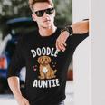 Doodle Auntie Goldendoodle Shirts Women Kawaii Dog Aunt Long Sleeve T-Shirt Gifts for Him