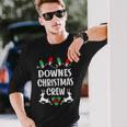 Downes Name Christmas Crew Downes Long Sleeve T-Shirt Gifts for Him