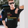 Eat Sleep Kite-Landboarding Repeat Kite-Landboarding Long Sleeve T-Shirt Gifts for Him