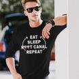 Eat Sleep Root Canal Repeat For Dental Specialists Long Sleeve T-Shirt T-Shirt Gifts for Him