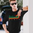 Evergreen Vintage Stripes Albia New York Long Sleeve T-Shirt Gifts for Him